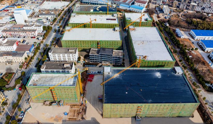 中国化学三化建承建的宿松新型科技产业园项目获评“安徽省建筑安全生产标准化示范工地”(图1)