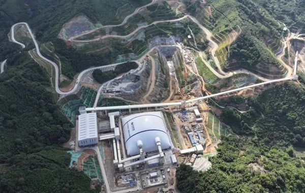 超级大矿！广东储量13亿吨砂石项目长胶廊道关键工程空载试运行(图1)
